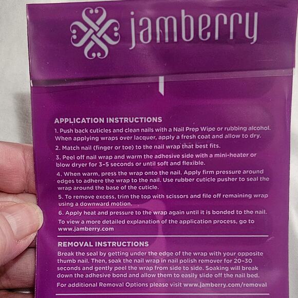 Jamberry New So Fresh clear & white full sheet nail wraps - Picture 3 of 3
